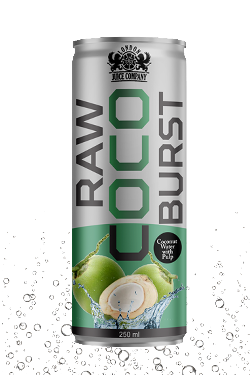 Raw Coco Burst Coconut Water with Pulp 250ml Can